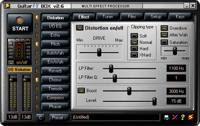 guitar distortion
 on Fx Box